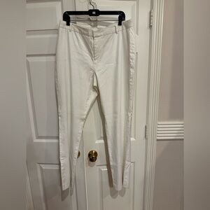 Banana Republic White Trousers Tailored Formal Fit